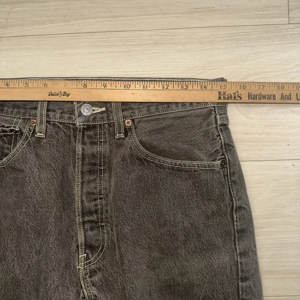 Vintage 90s Y2K Levi's 501 Brown‎ Denim Straight Leg Jeans Size 31x29 Faded